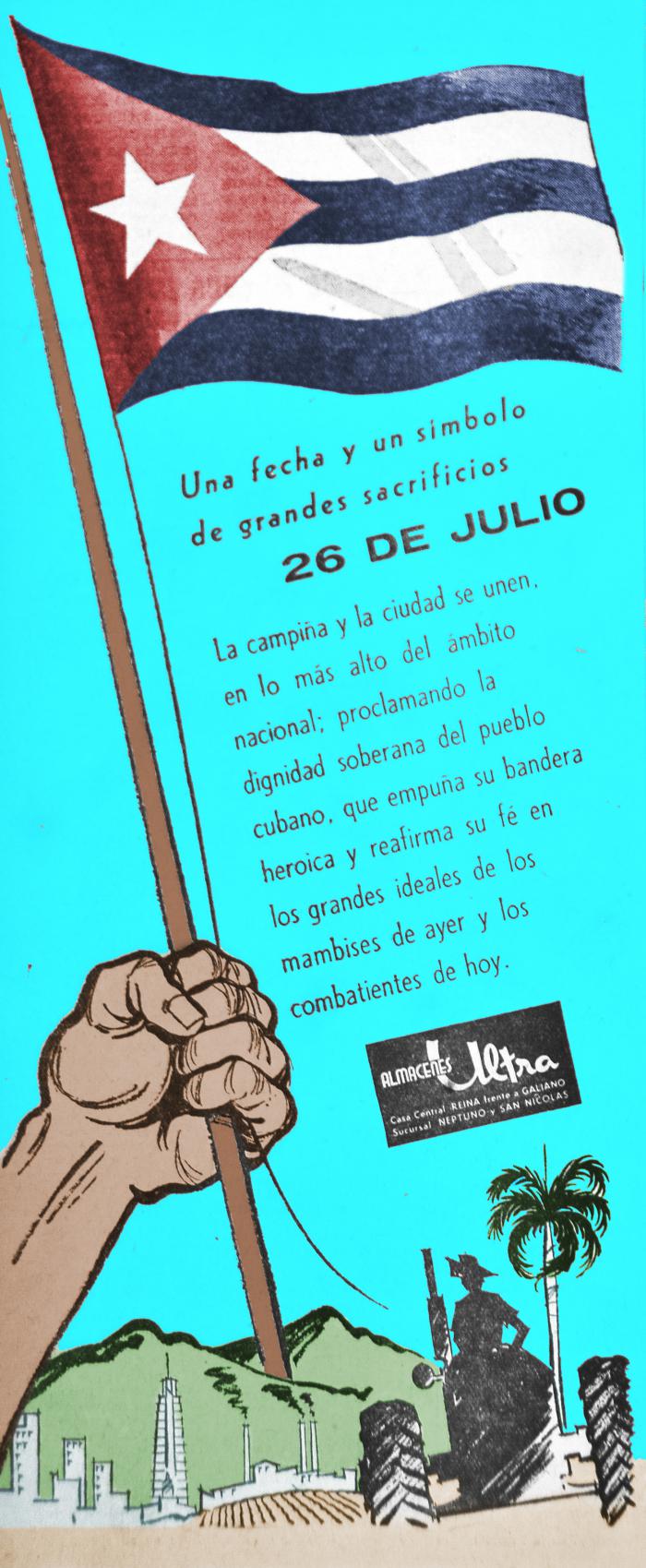 Cartel publicado en el periódico Revolución, en julio de 1960 Cartel publicado en el periódico Revolución, en julio de 1960