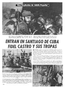 Fidel entra victorioso a Santiago de Cuba