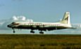 Bristol Britannia BB-318 Cubana CU-T671, en Shannon, Irlanda, en June de 1975 (Cortesía de Bill Sheridan).
