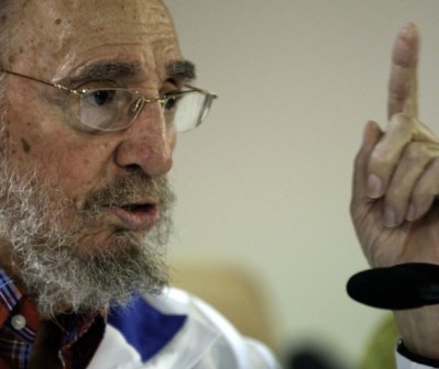 Encuentro de Fidel Castro con universitarios.