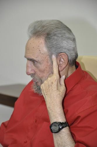 Fidel durante la entrevista