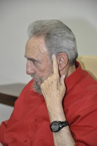 Fidel durante la entrevista