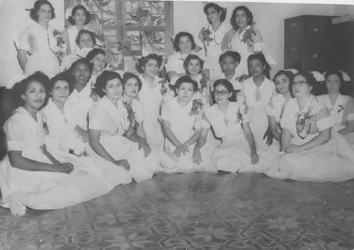 Las alumnas de enfermería del Hospital Civil Saturnino Lora.