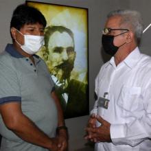 El expresidente de Bolivia, Evo Morales realiza una visita al Centro Fidel Castro Ruz en La Habana. Foto: Prensa Latina.