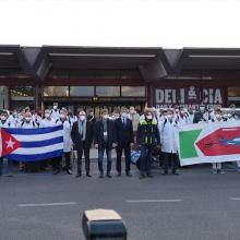 Médicos cubanos chegam à Itália para combater o Covid-19. Foto: RT