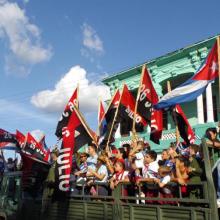 Niños y jóvenes reeditaron en territorio camagüeyano el paso de la Caravana por las principales calles y avenidas