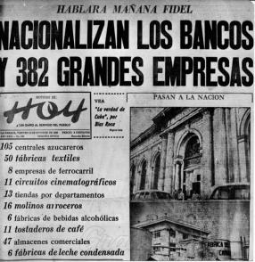 Consecuente con el Programa del Moncada, el Gobierno Revolucionario promulgó las leyes de nacionalización, en aras del beneficio popular. Foto: Archivo de Granma Consecuente con el Programa del Moncada, el Gobierno Revolucionario promulgó las leyes de nacionalización, en aras del beneficio popular. Foto: Archivo de Granma