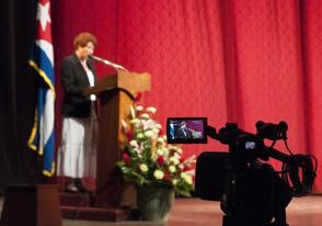 Ministra de Educación, Ena Elsa Velazquez, pronuncia palabras en Pedagogía 2017 Ministra de Educación, Ena Elsa Velazquez, pronuncia palabras en Pedagogía 2017