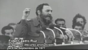 El Comandante en Jefe, Fidel Castro Ruz, conmemora en Cienfuegos el 20 aniversario de la gesta revolucionaria el 5 de septiembre de 1977. Foto: Captura de discurso grabado por Santiago Álvarez El Comandante en Jefe, Fidel Castro Ruz, conmemora en Cienfuegos el 20 aniversario de la gesta revolucionaria el 5 de septiembre de 1977. Foto: Captura de discurso grabado por Santiago Álvarez