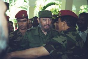Fidel Castro y Hugo Chávez en Venezuela, 2000