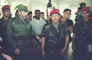 Fidel Castro y Hugo Chávez en Venezuela, 2000