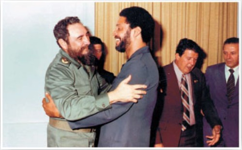 Fidel y Maurice Bishop